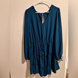 Blue boho dress